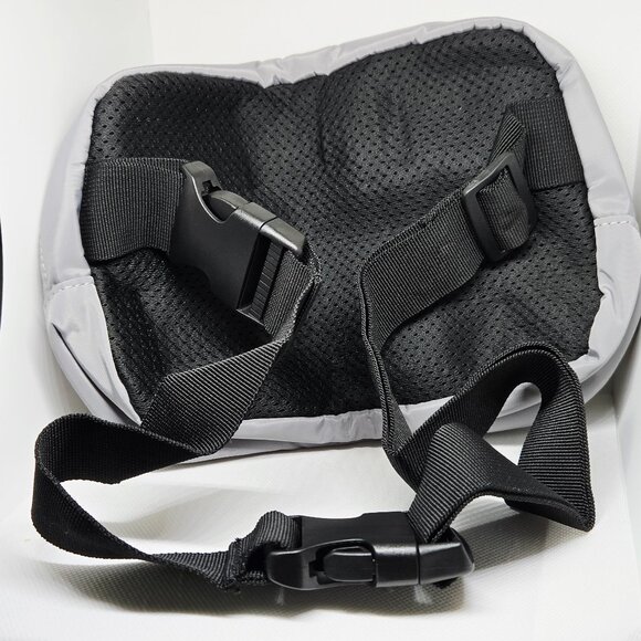 NIB UNISEX FASHION WAIST/SHOULDER GRAY FANNY PACK ADJUSTABLE BELT 8.5"X3"X6.5" - Picture 2 of 4